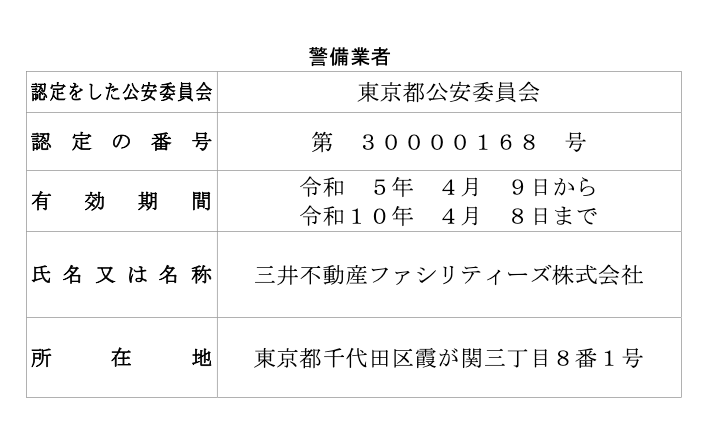 警備業者